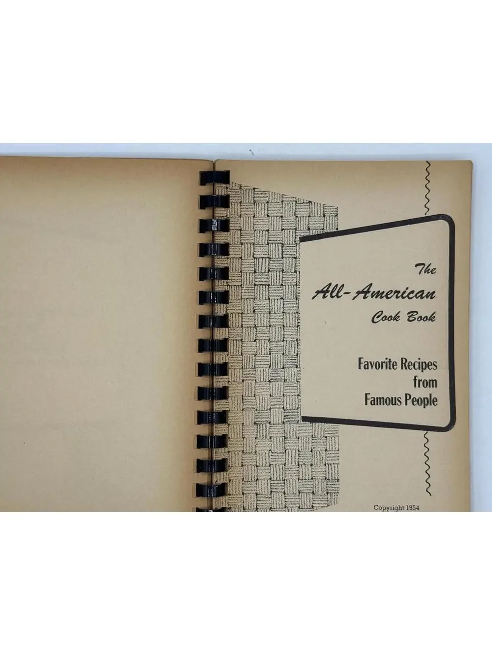Vintage 1954 The All American Cook Book, Favorite Recipes of Famous People